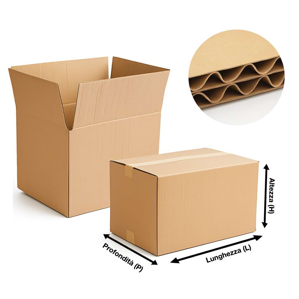 SCATOLE CARTONE A 2 ONDA